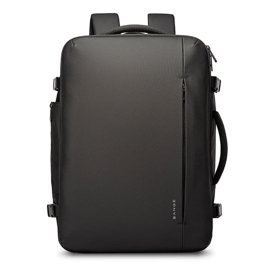 Rheon black expandable backpack front view