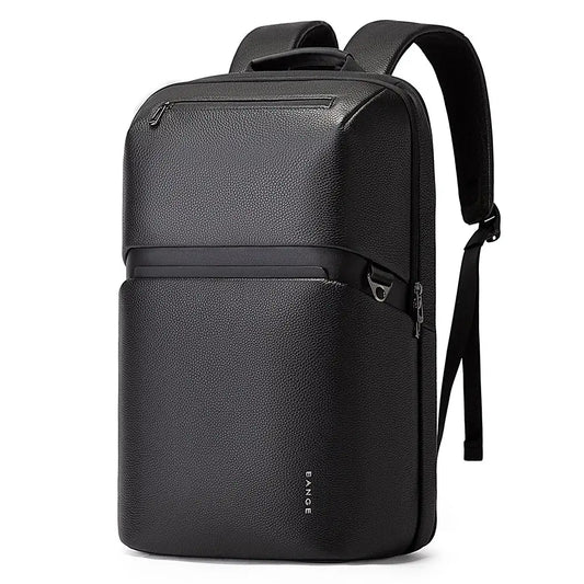 BANGE Nomado 6625 black leather backpack front view on a white background
