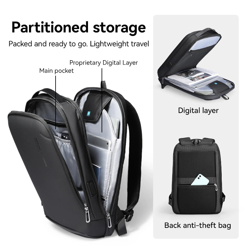 MARK RYDEN MR9008 Casual Lightweight Business Travel Backpack — size reference