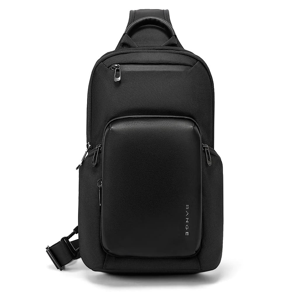 Cyvox BANGE BG‑7718 compact sling bag front view, modern design, perfect for carrying essentials during travel or city commuting