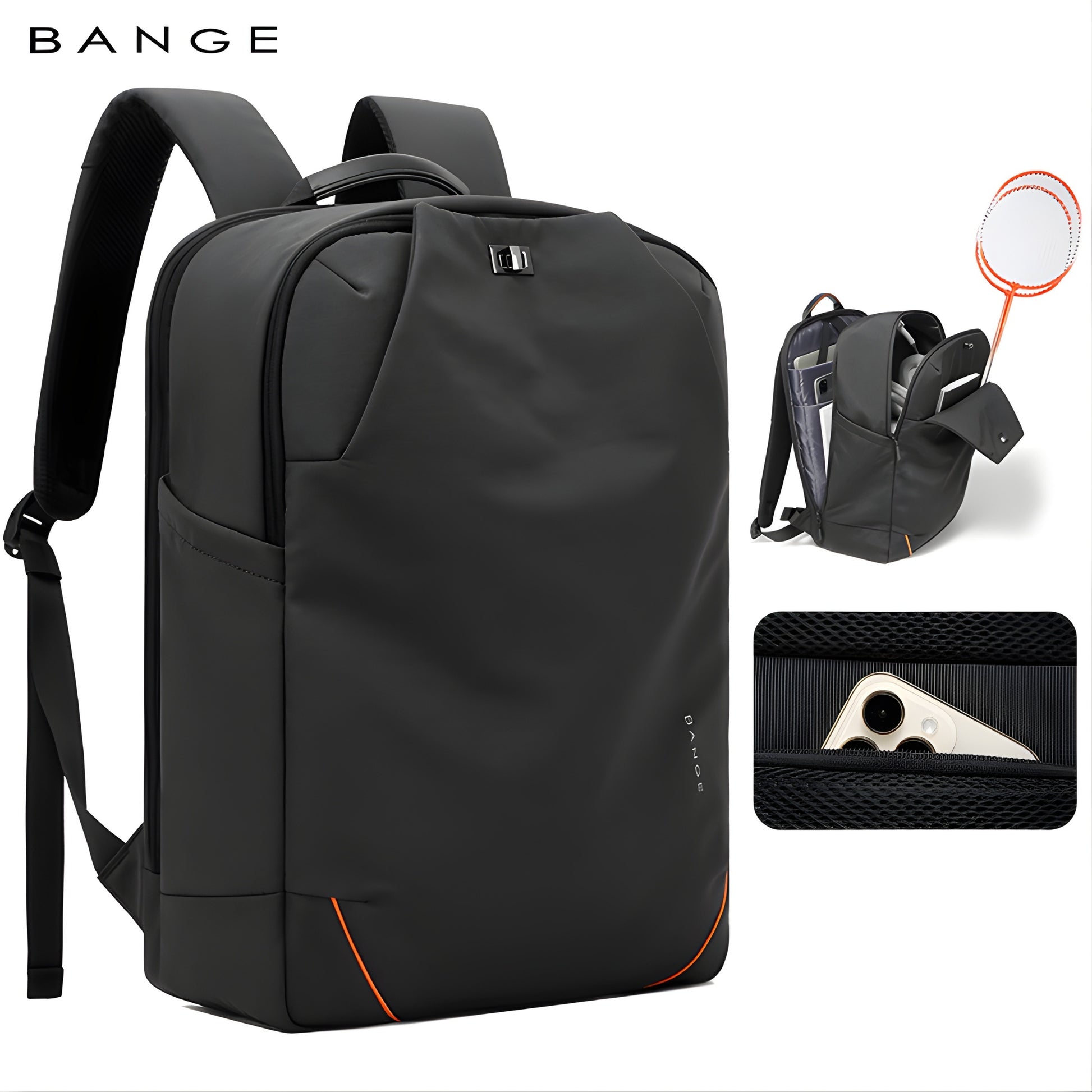 BANGE BG-8099 15.6" Leisure Backpack — interior compartment