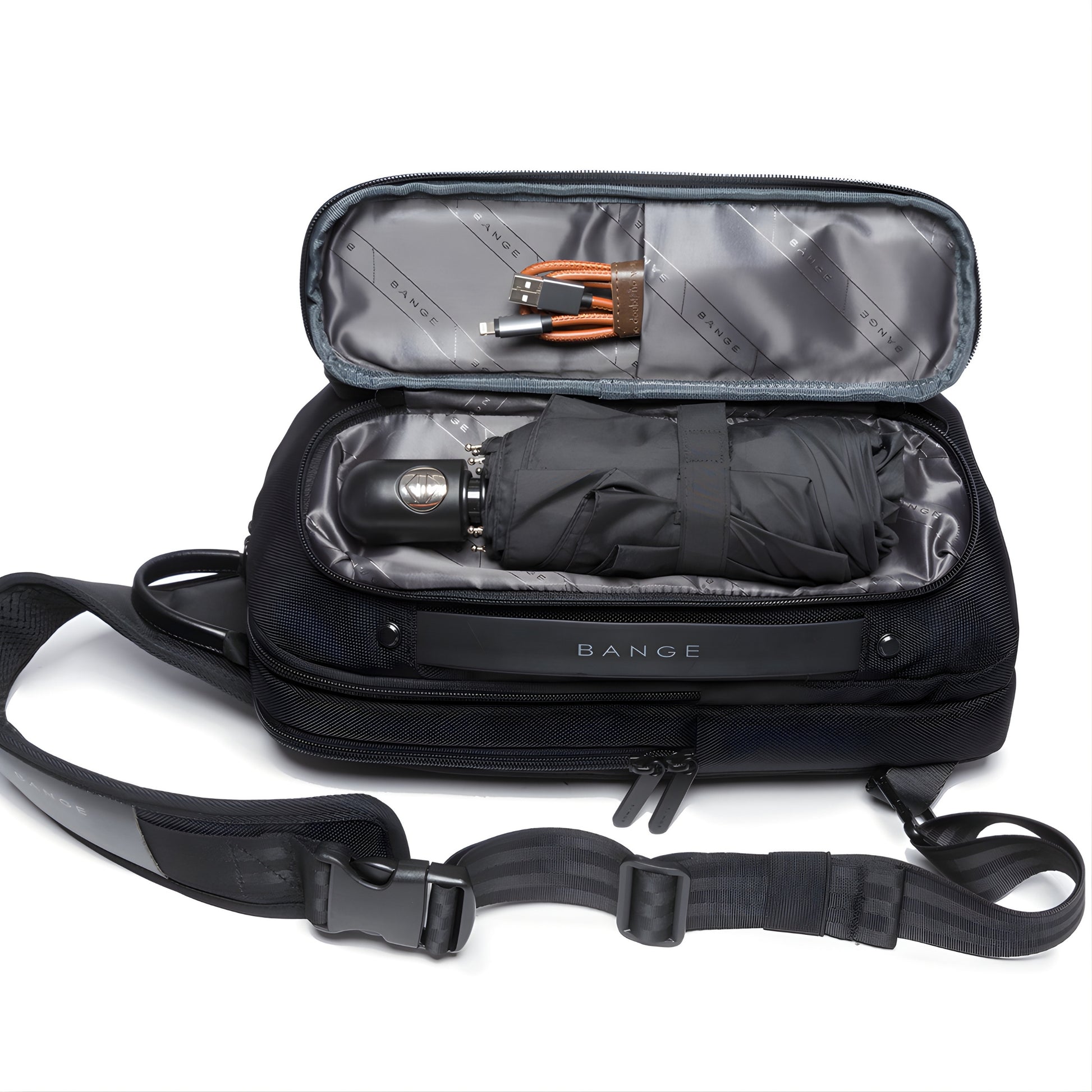 BANGE 7079 Waterproof Anti-Theft Sling Bag — side detail