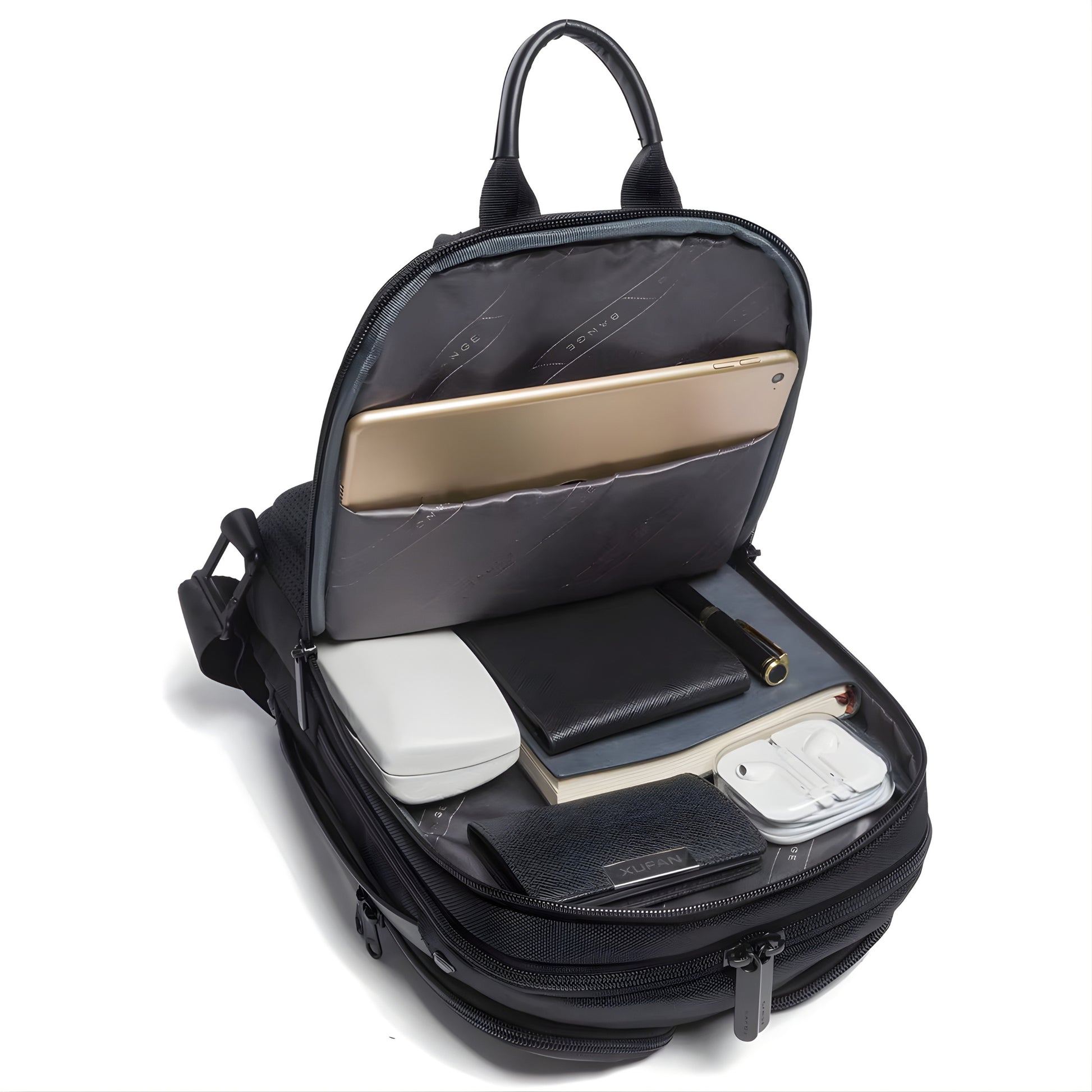 BANGE 7079 Waterproof Anti-Theft Sling Bag — size reference