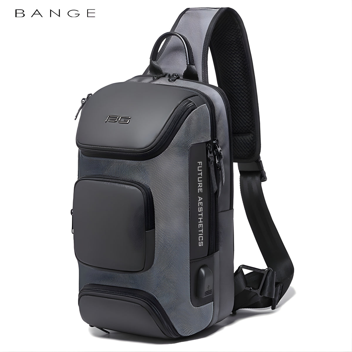 BANGE 7086 Waterproof Anti-Cut Sling Bag — size reference