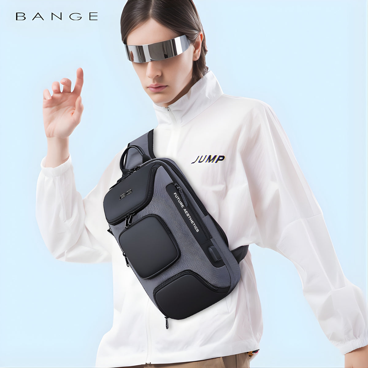 BANGE 7086 Waterproof Anti-Cut Sling Bag — lifestyle shot