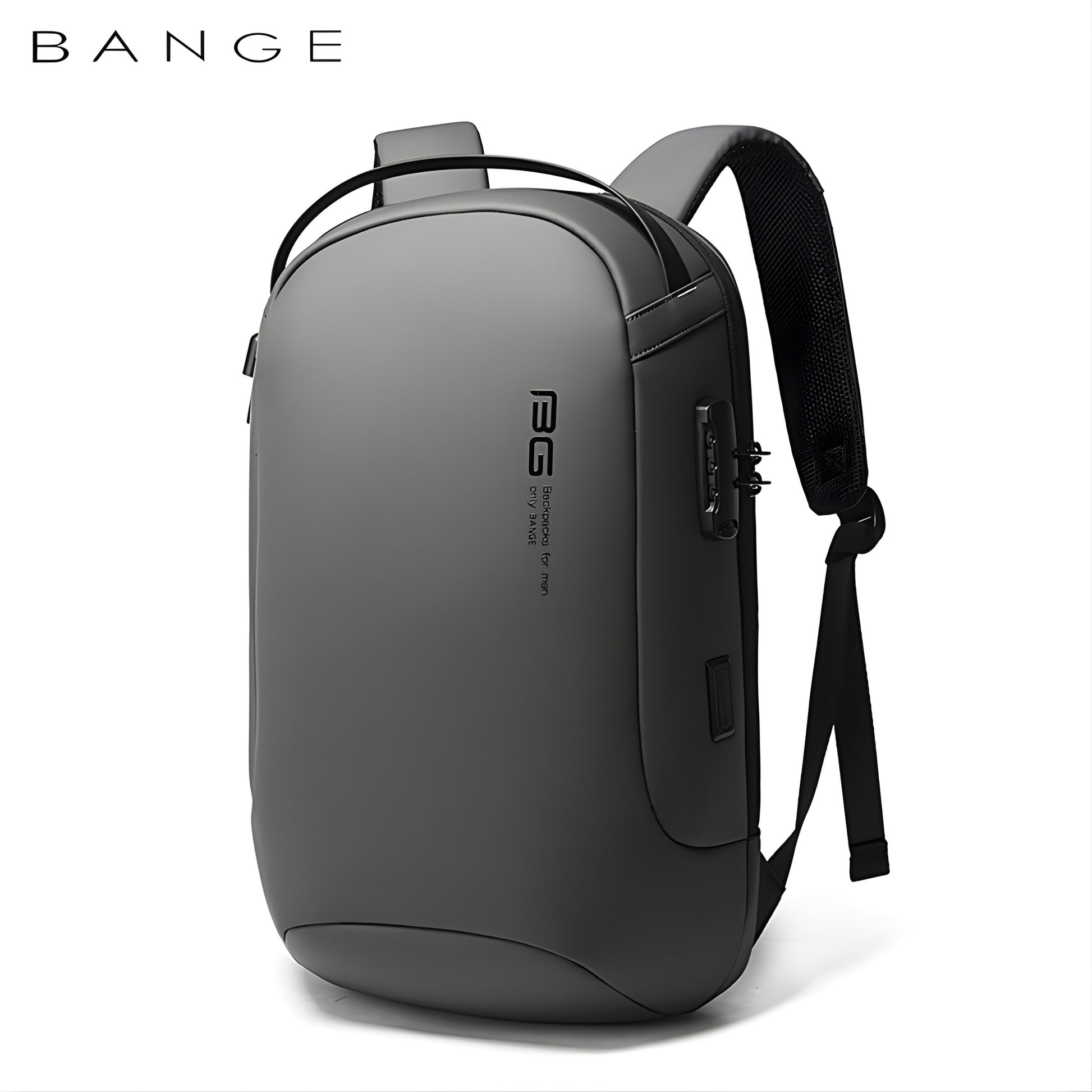 BANGE 7225 Waterproof Anti-Theft Laptop Backpack — back panel