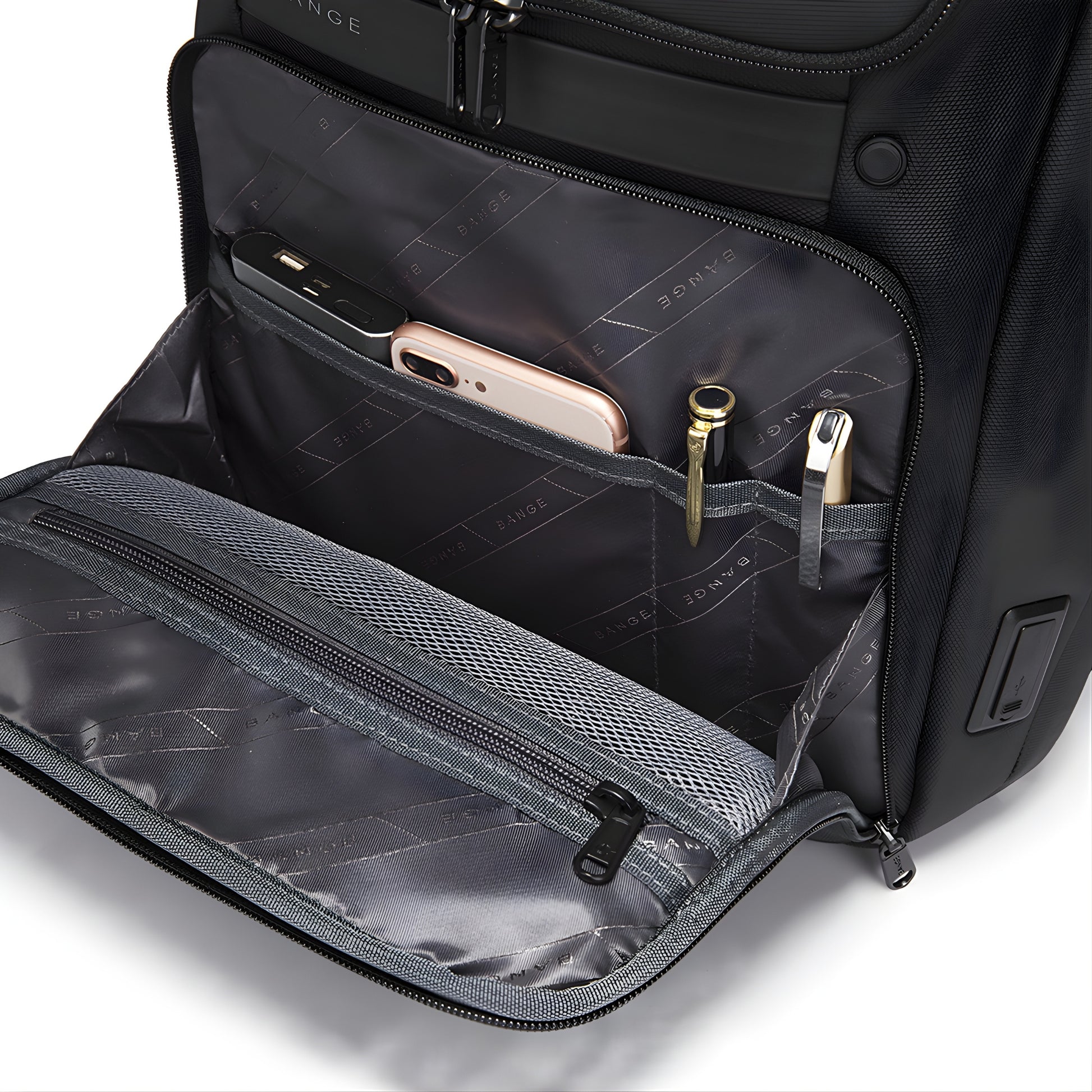 BANGE 7261 Waterproof Large Capacity Laptop Backpack — size reference