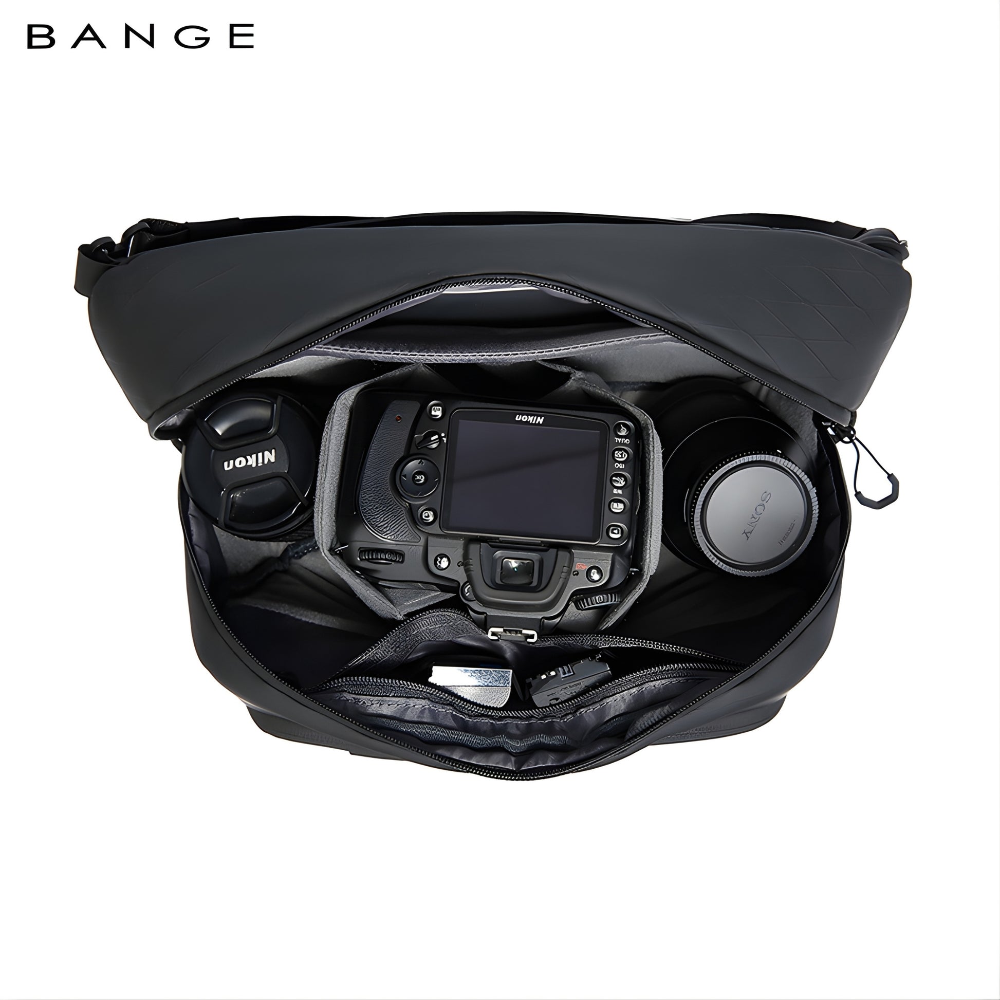BANGE BG-XJ329 Waterproof 10L Camera Sling Bag — back panel