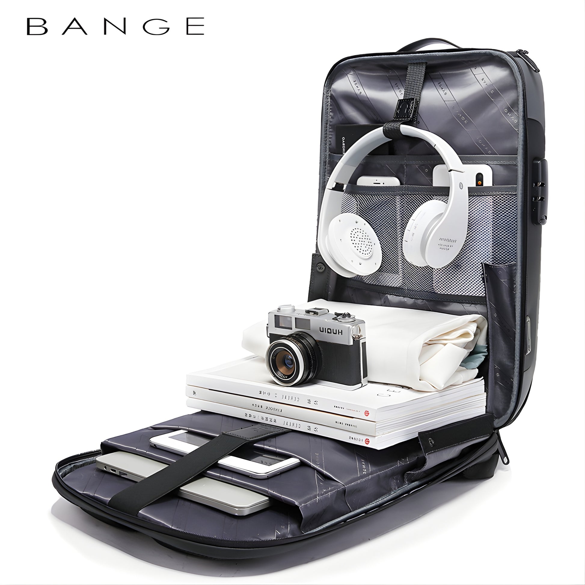 BANGE 7216Plus Waterproof Nylon Backpack — back panel