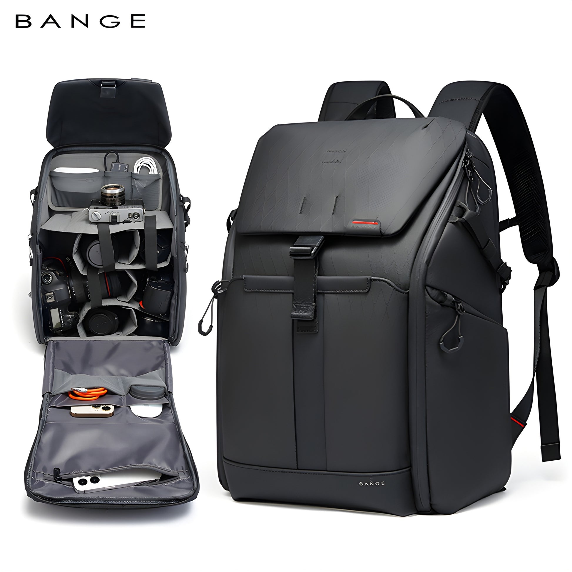 BANGE BG-XJ327 Waterproof Camera Backpack — interior compartment