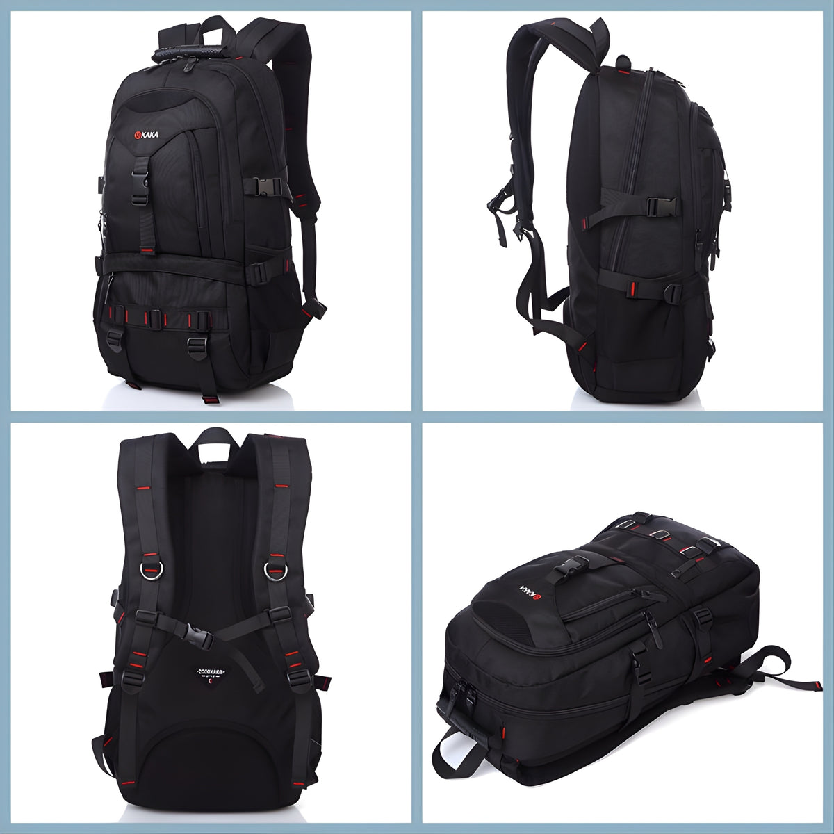 KAKA 2020 Waterproof Anti-Theft Travel Backpack — side detail