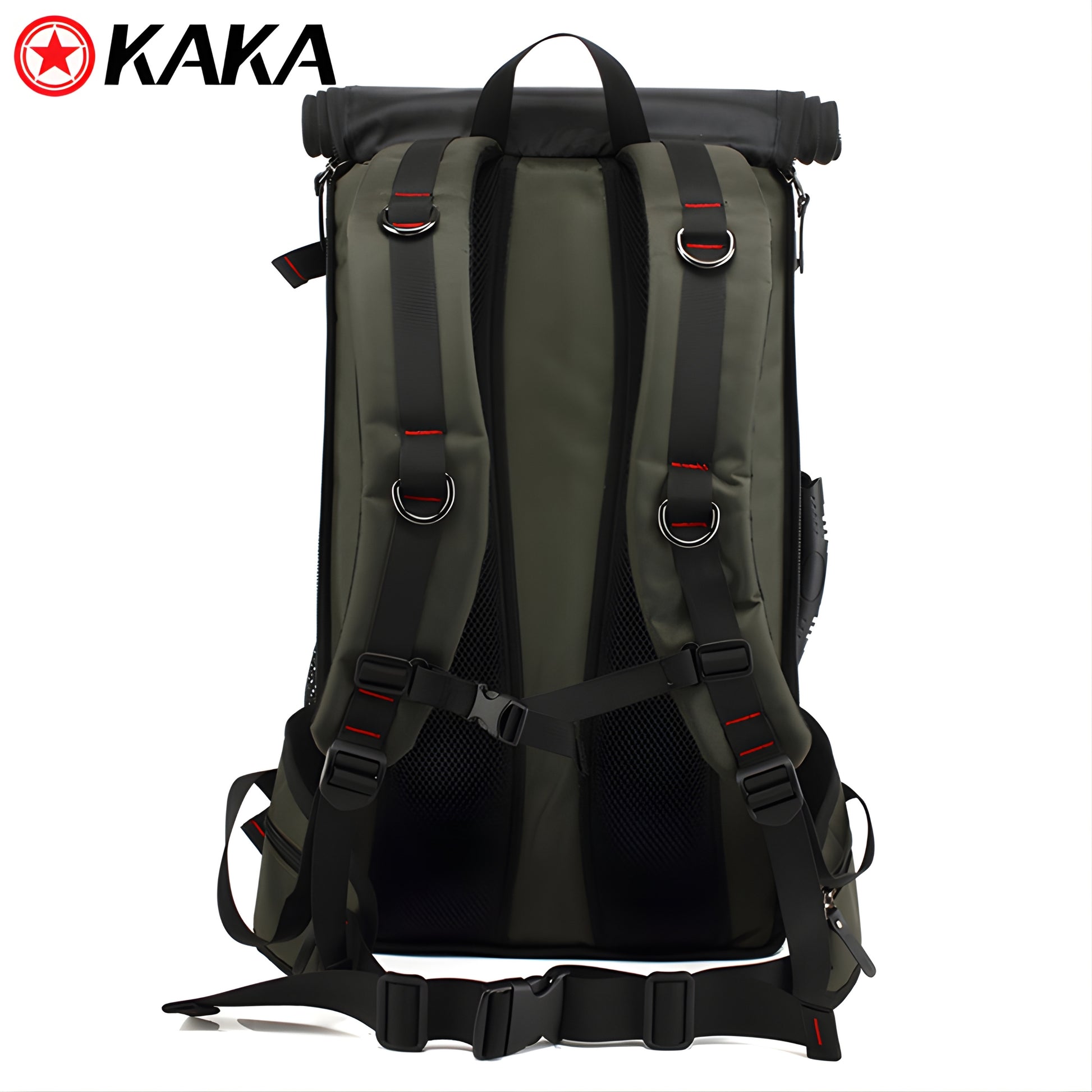 KAKA 2070 Waterproof Hiking Backpack — back panel