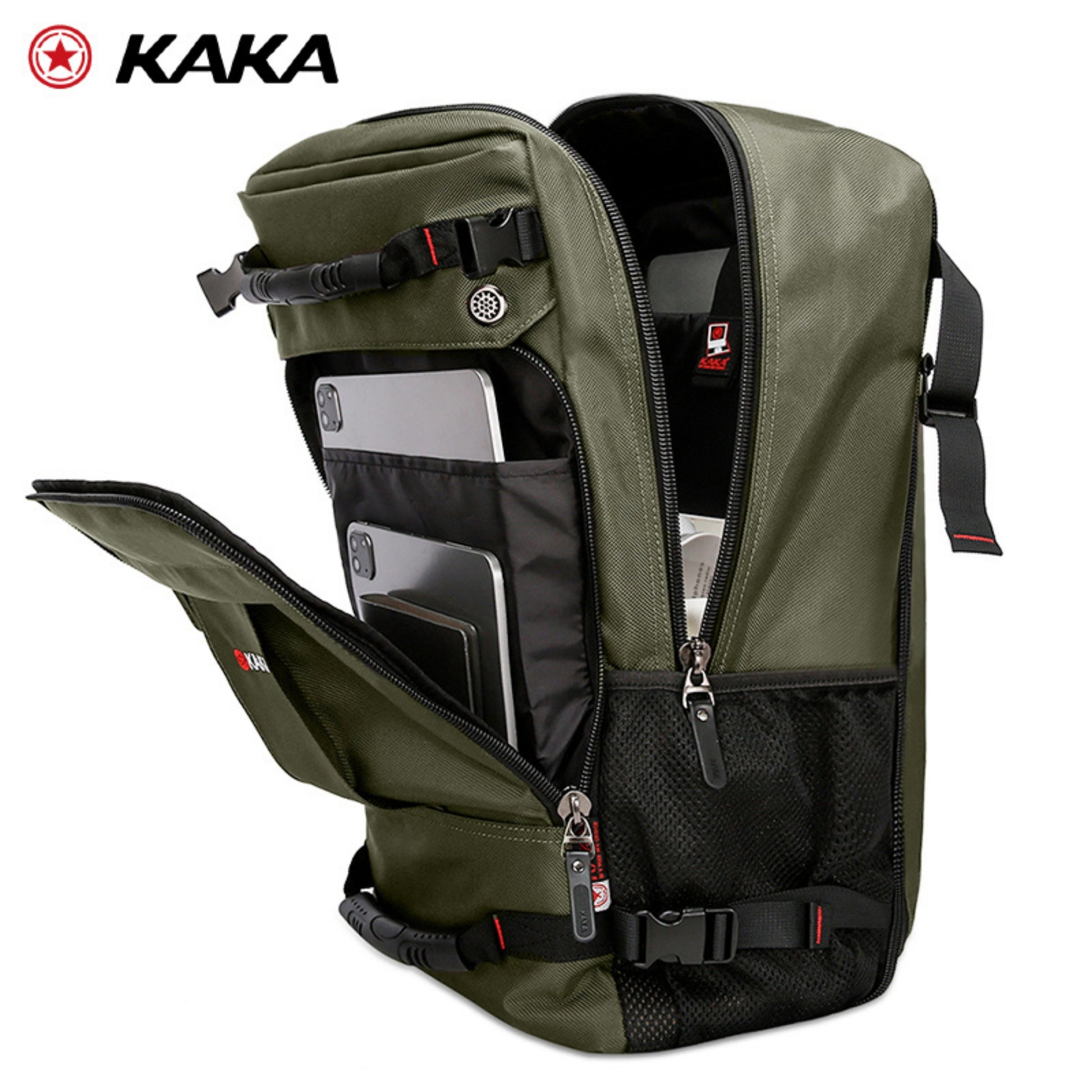 KAKA 2050 Waterproof Hiking Backpack — side detail