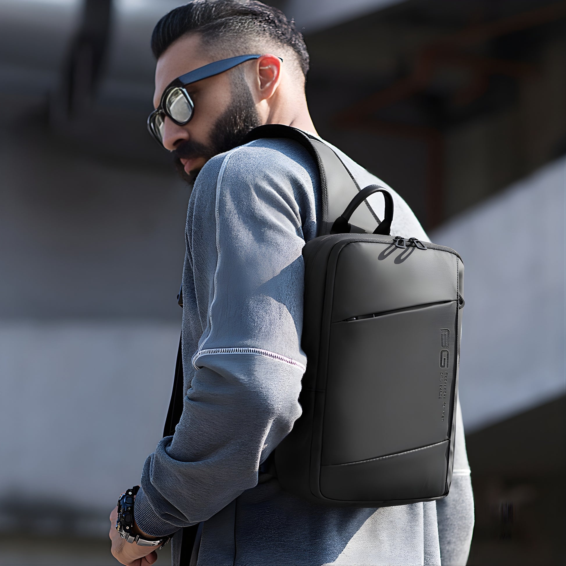 BANGE 22002 Waterproof Oxford Anti-Theft Sling Bag — interior compartment