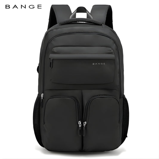 Waco: Multi-Layer Storage Lightweight Laptop Backpack with Side Bottle Pocket — front view