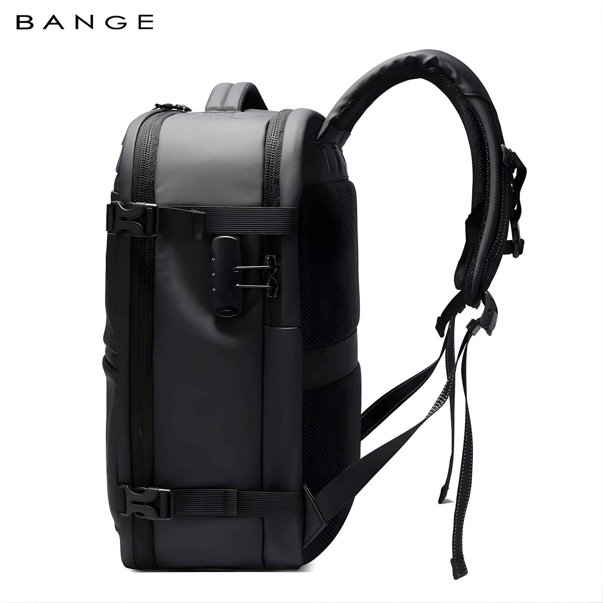 Fare: 30L Waterproof Anti-Theft Backpack with Bottle Holder — side detail