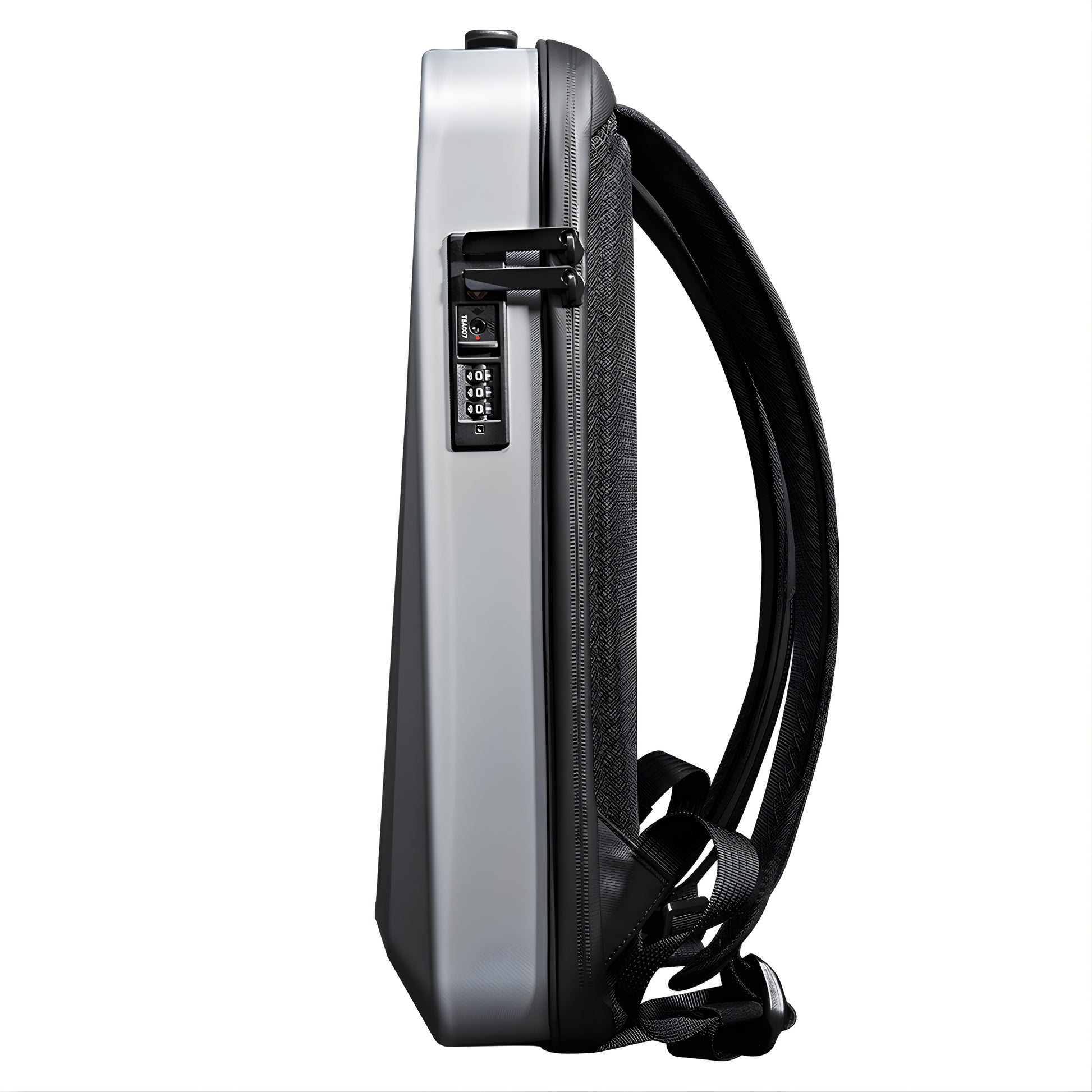Leila: Hardshell Waterproof 24L Backpack with Anti-Theft feature — side detail