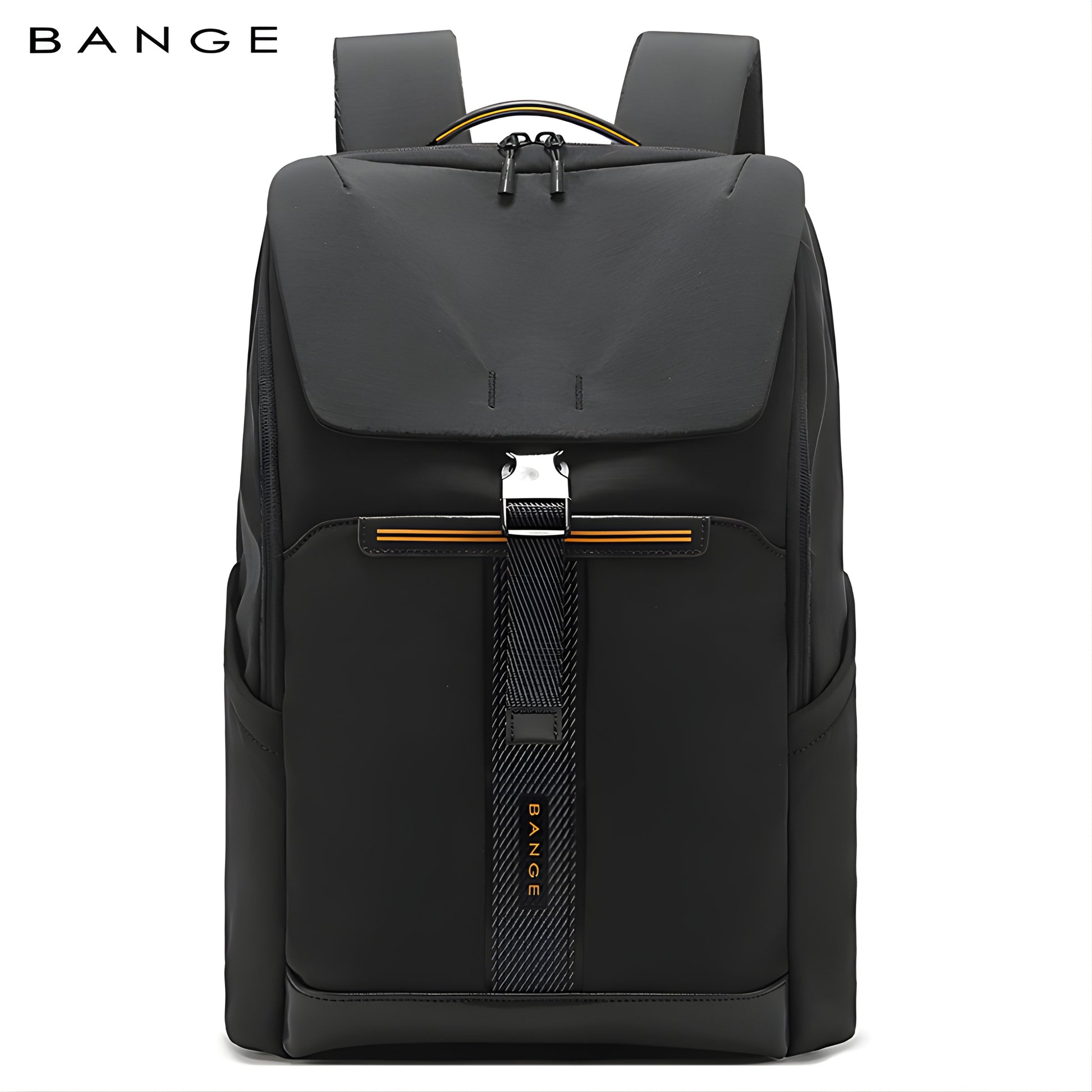 Tanini: Waterproof Lightweight Laptop Backpack with Bottle Holder — front view