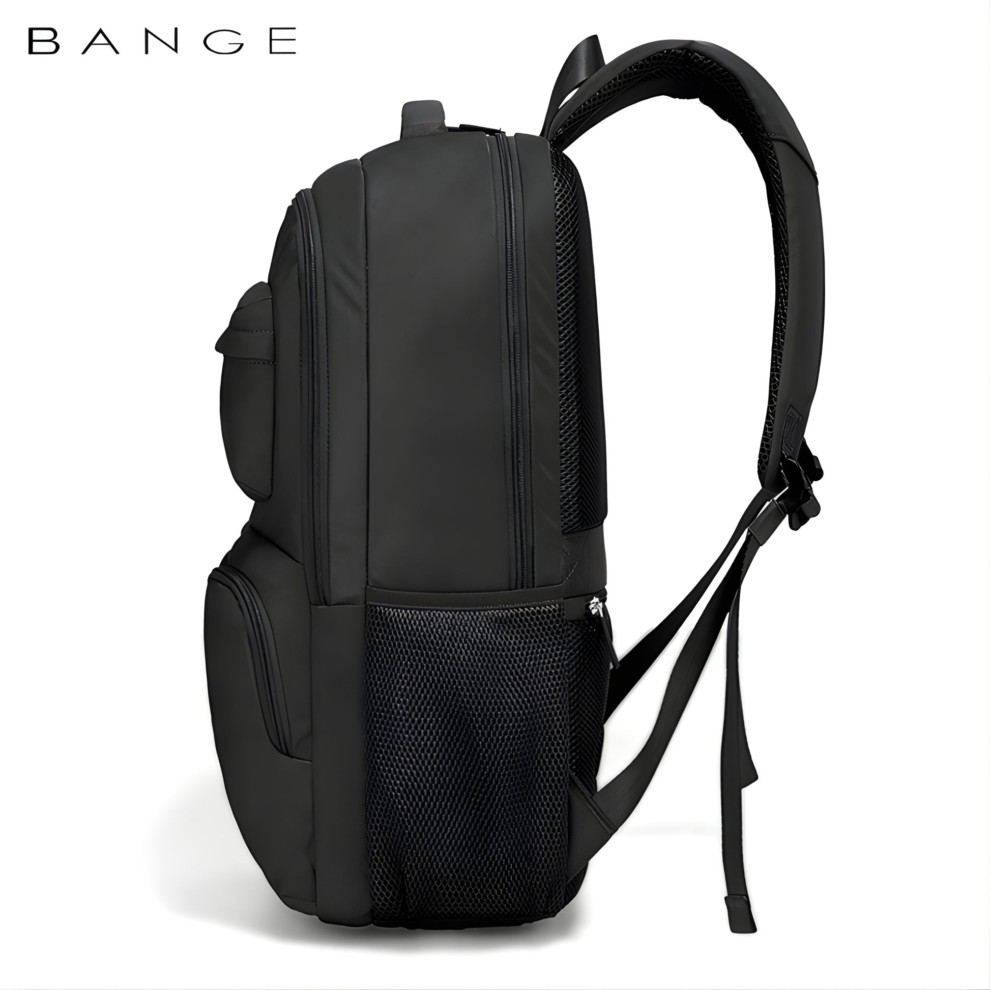 Waco: Multi-Layer Storage Lightweight Laptop Backpack with Side Bottle Pocket — side detail
