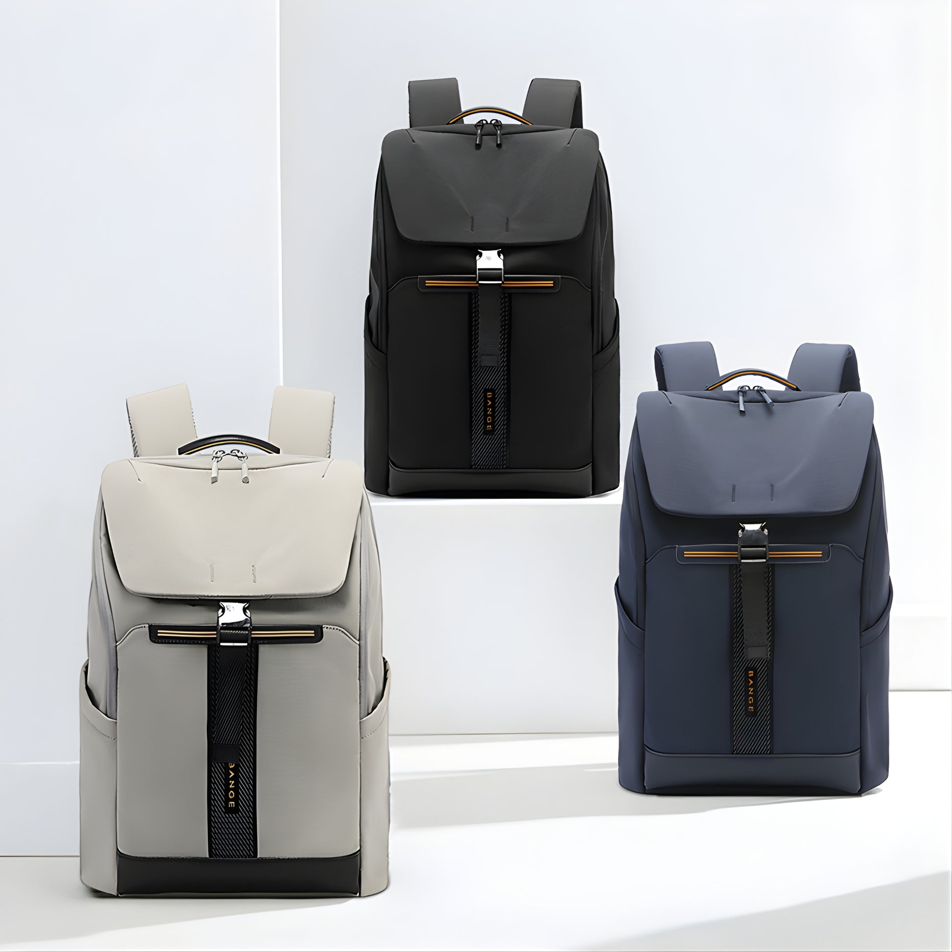 Tanini: Waterproof Lightweight Laptop Backpack with Bottle Holder — lifestyle shot