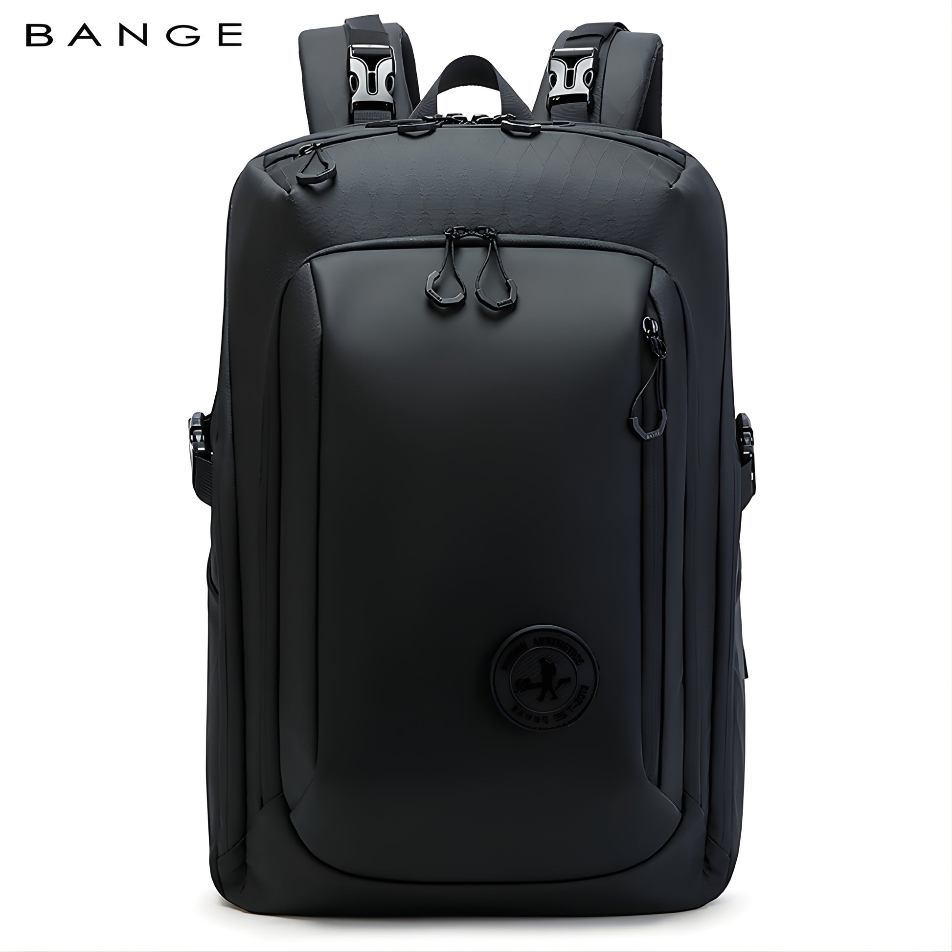 Mina: Multi-Functional Waterproof Outdoor Travel Backpack with USB Charging Port — back panel