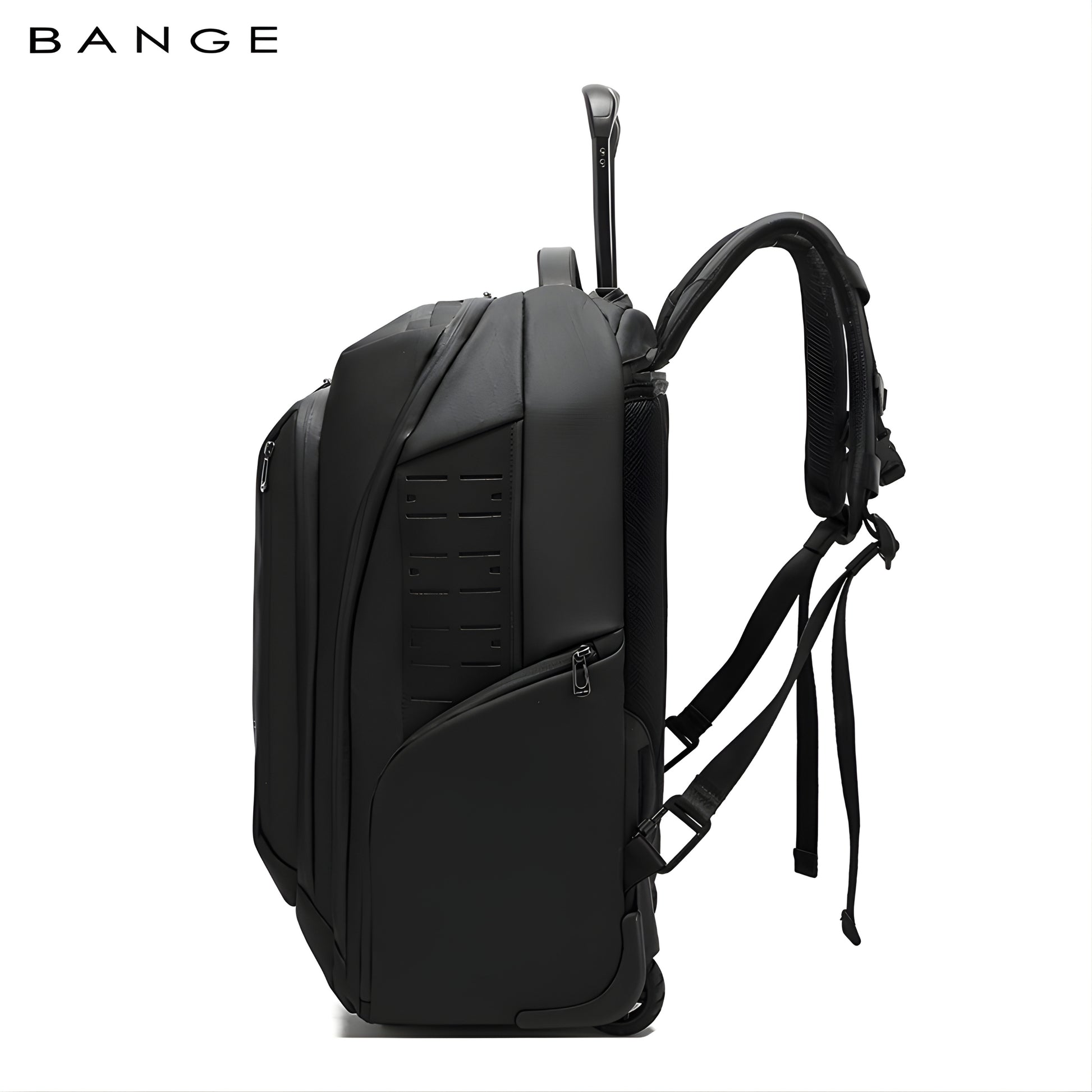 Belen: 50L Waterproof Business Travel Backpack with 17″ Laptop Compartment & Shoes Pocket — back panel