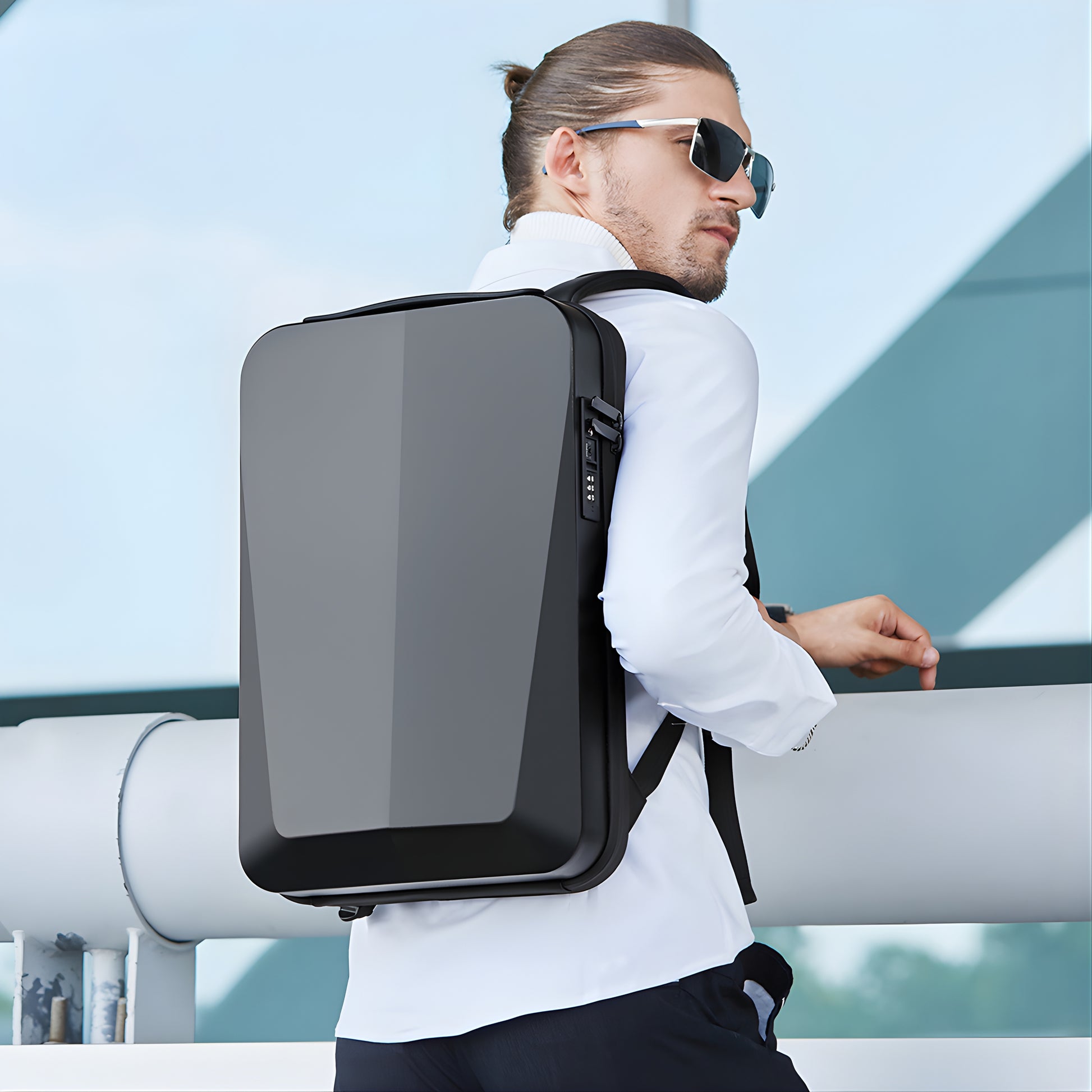 Leila: Hardshell Waterproof 24L Backpack with Anti-Theft feature — size reference