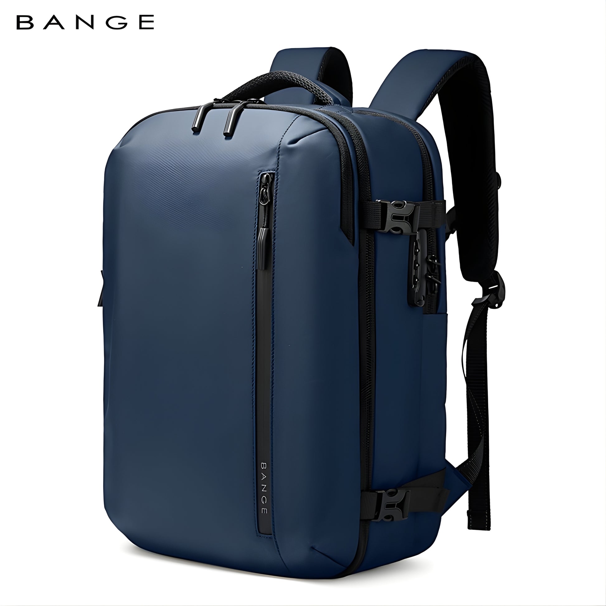 Lemi: 40L Travel Outdoor Carry-On Backpack with Air Compression 17″ laptop — back panel