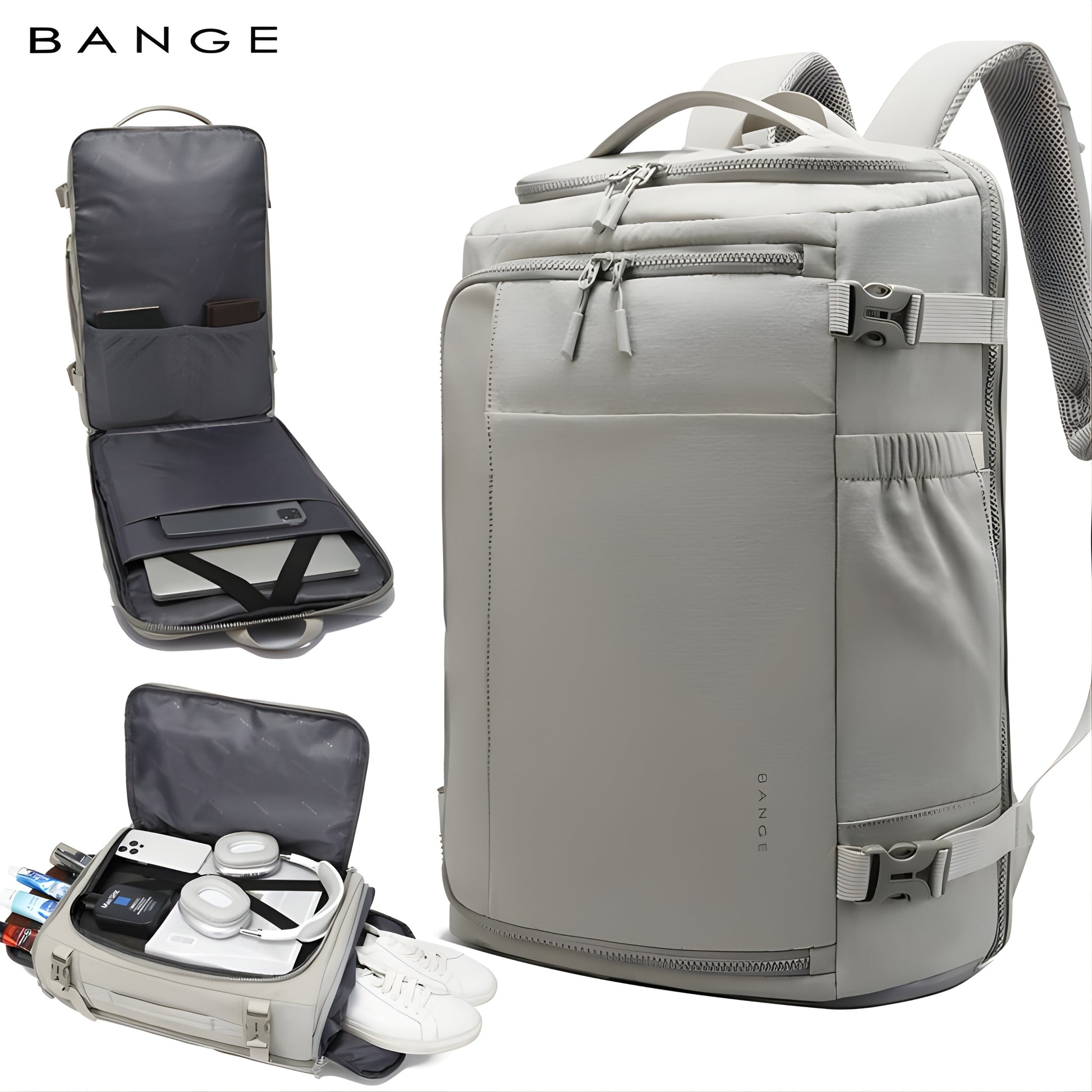 Otis: 24L Waterproof 15'6 Laptop Backpack with Shoe Compartment — packed view