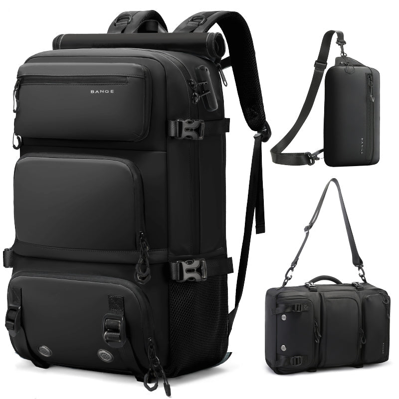 BANGE 1810 Black Backpack Waterproof Travel cryova model