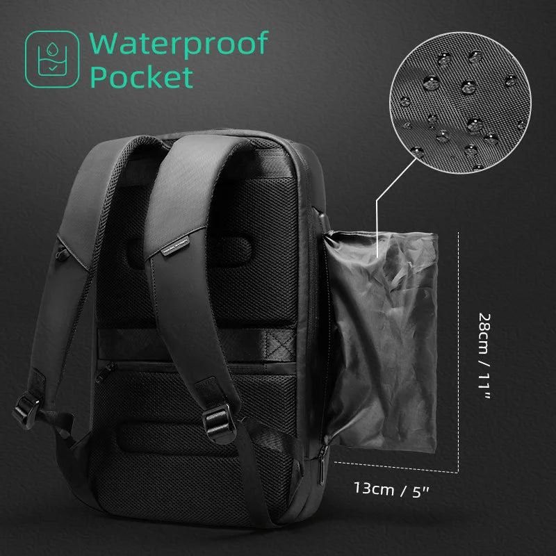 Mark Ryden Business Anti-Theft Laptop Backpack 9116 — side detail