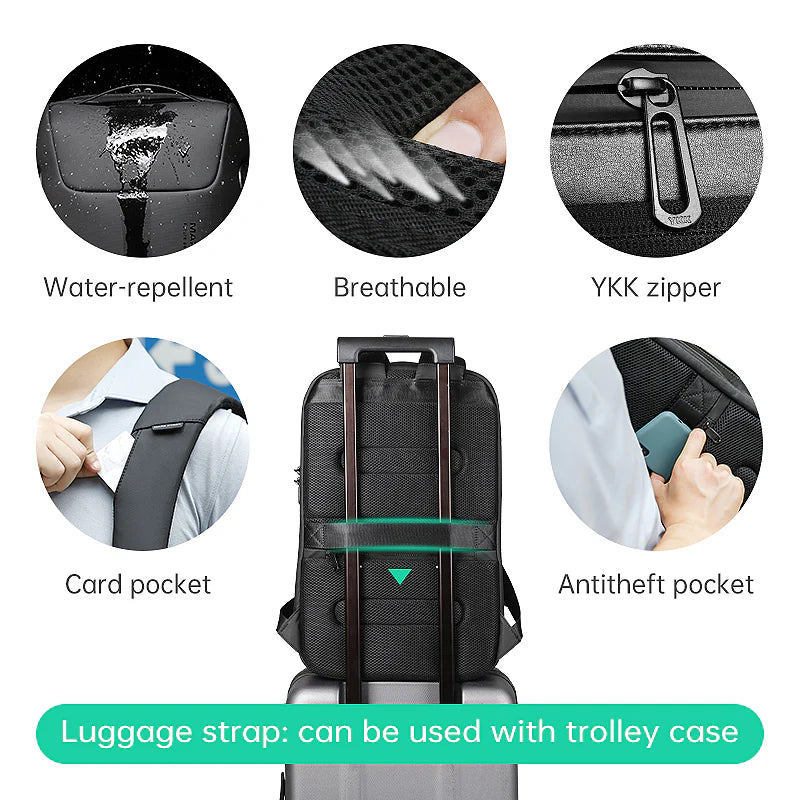 Mark Ryden Business Anti-Theft Laptop Backpack 9116 — size reference