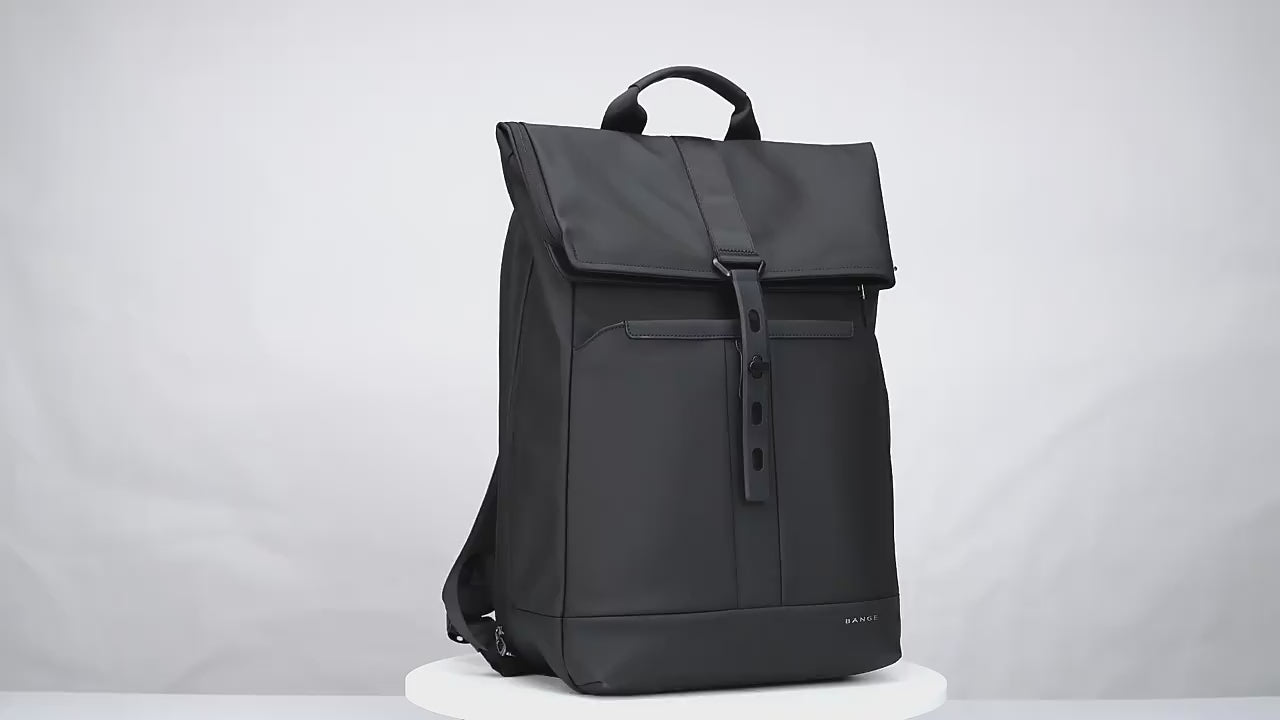 BANGE 2888 Waterproof Roll-Top Backpack – 24L YKK USB Anti-Theft Ergonomic Urban Laptop Backpack Fits 15.6" | Work, School & Travel