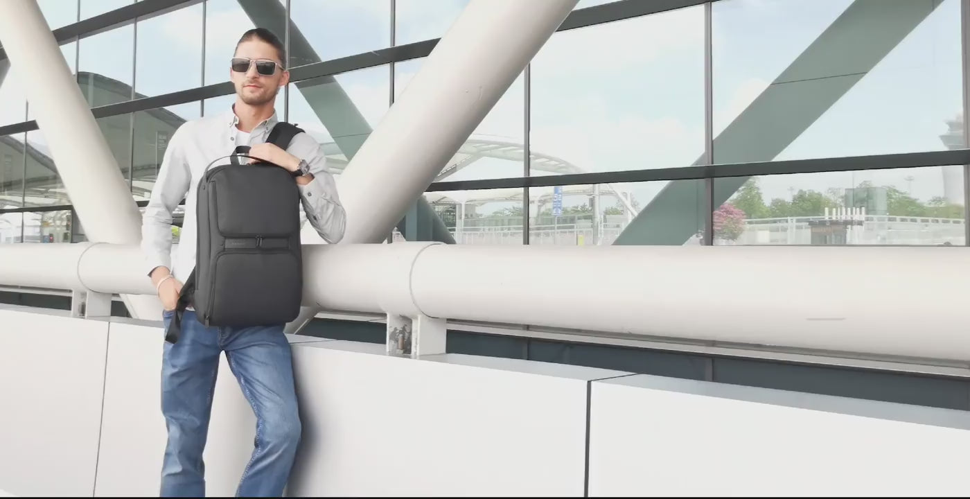 BANGE 7261 Waterproof Large Capacity Laptop Backpack – 20–35L Air Cushion Ergonomic Day Backpack for Travel & Daily Business