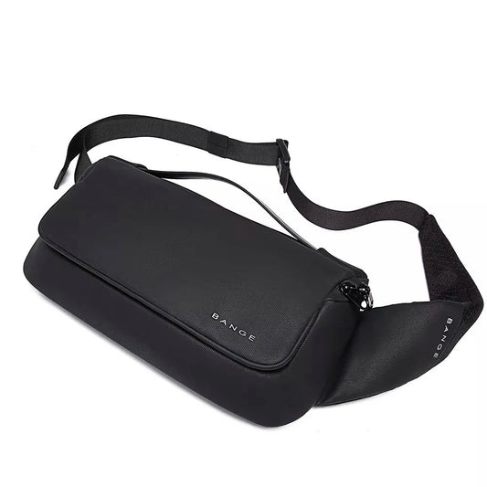 Angled view of Bange BG-77202 Fonex sling bag showcasing structure and details